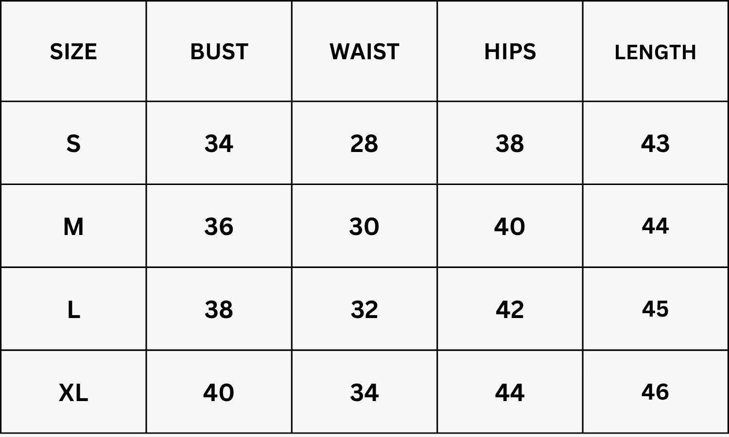 Size Chart for Shimmerina Midi Dress - Silver