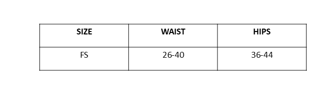 Size Chart for Hakuna Matata Pants - Black