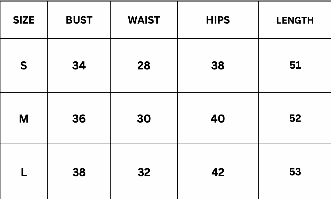 Size Chart for Corinne Maxi Dress - Brown