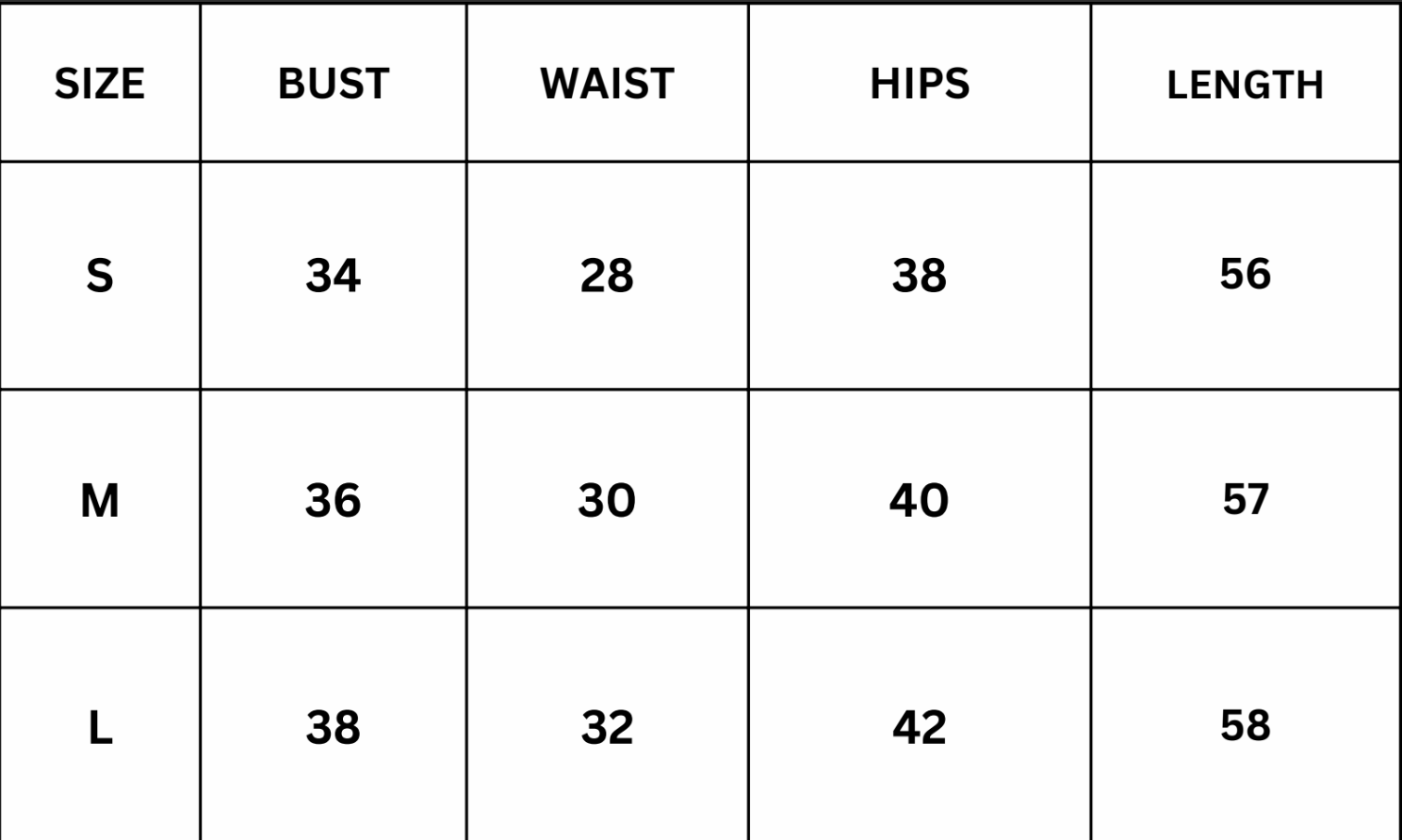 Size Chart for Cadence Maxi Dress - Red