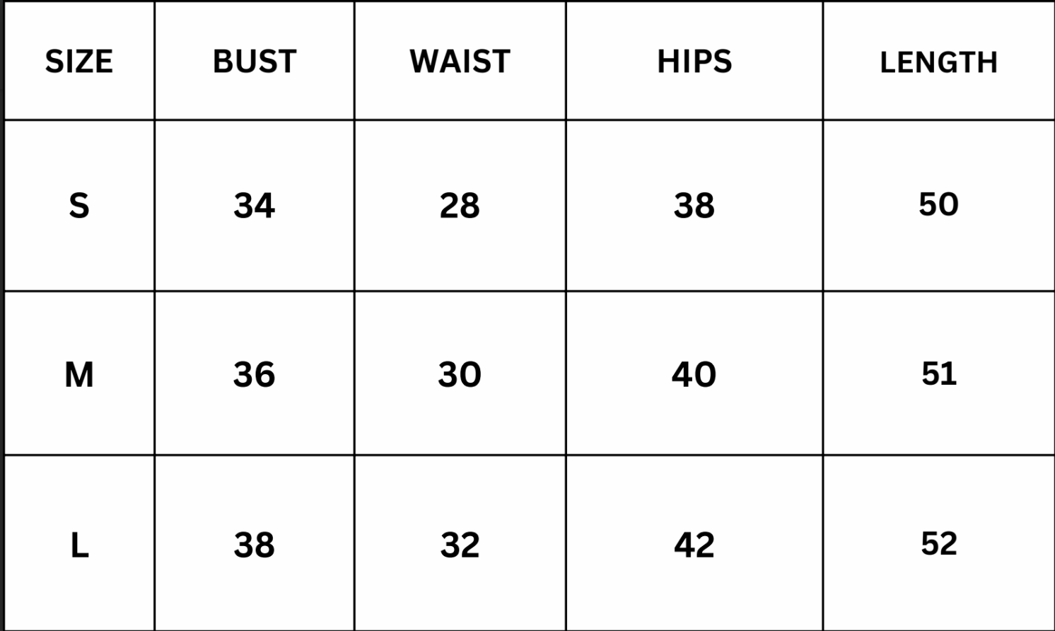 Size Chart for Abigail Maxi Dress - Brown
