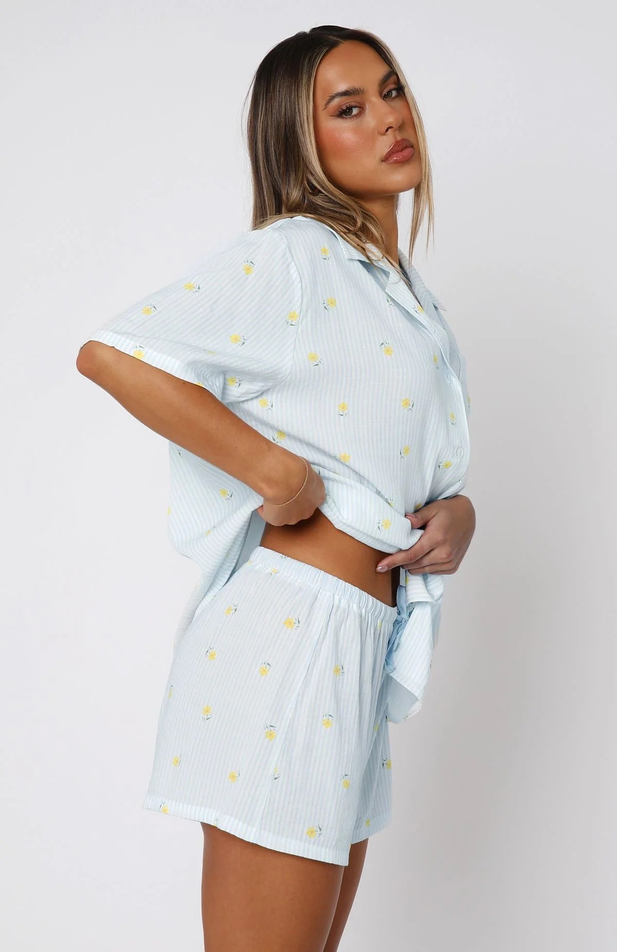 Alisia Nightsuit Set - Light Blue