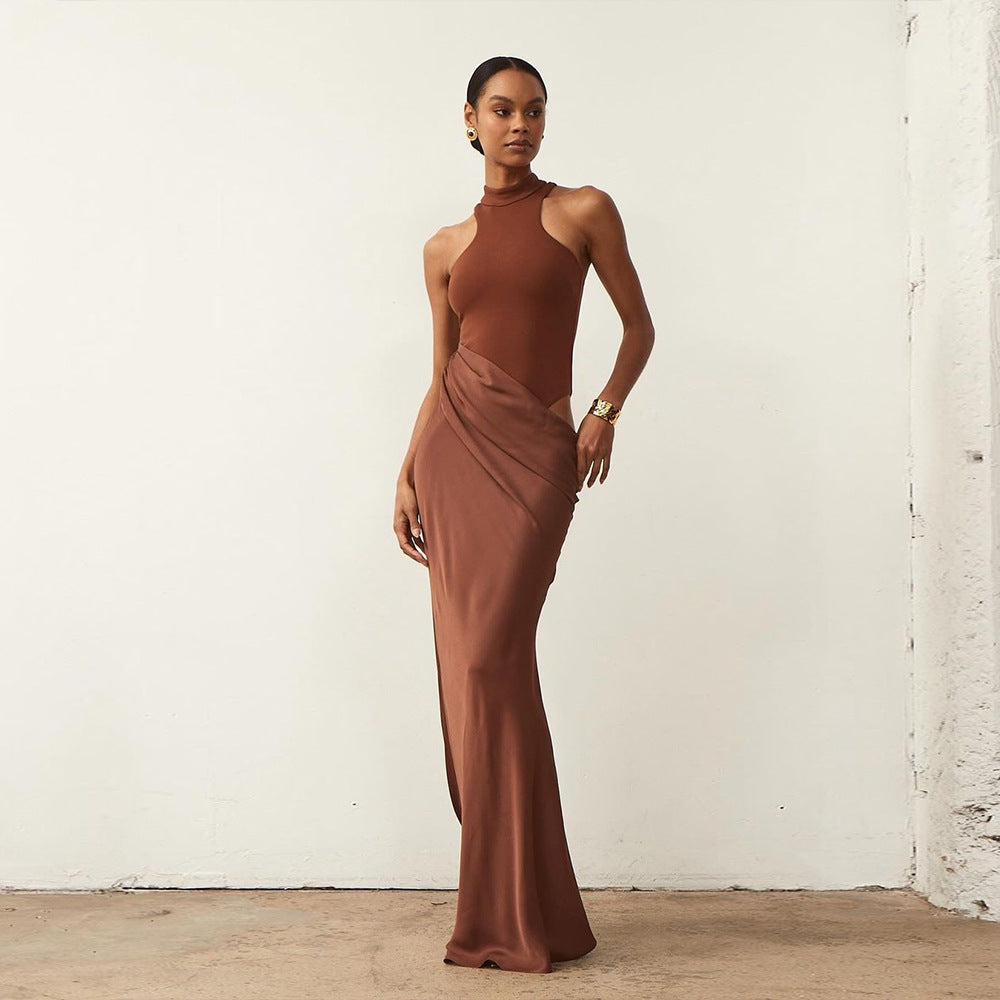 Coco Maxi Dress - Brown S Coco Maxi Dress - Brown S