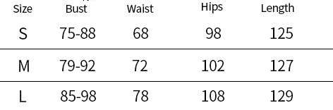 Size Chart for Timeless Maxi Dress - Pink