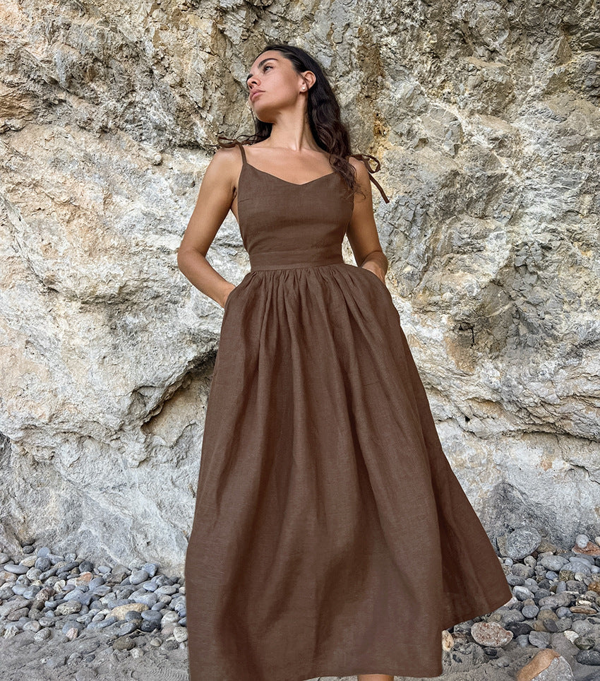 Bailey Dress-Brown