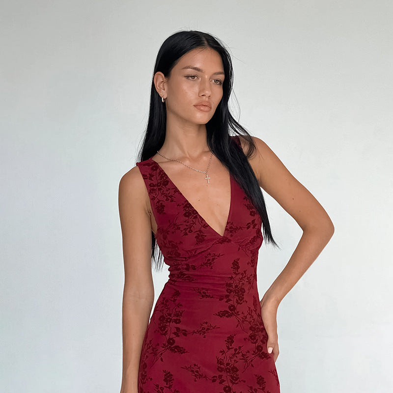 Melys Dress-Maroon