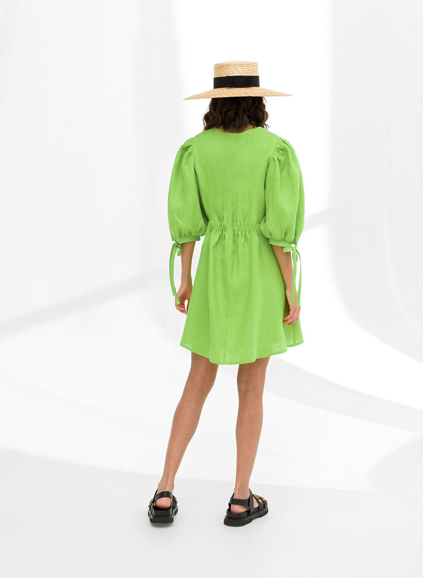Neptune Mini Dress - Green