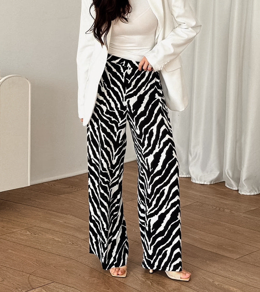 Luther Printed Pants - Black
