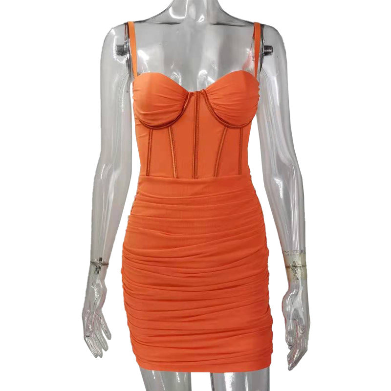 Cupid's Dream Mini Dress - Orange