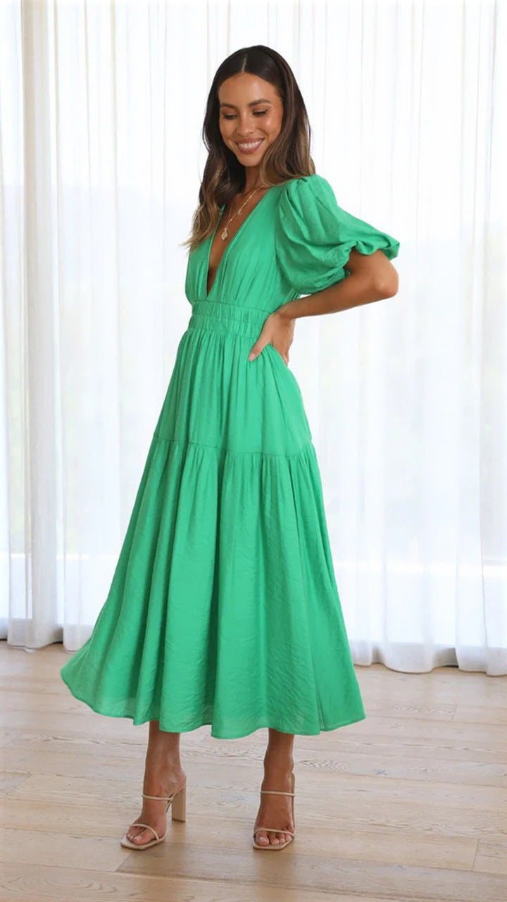 Brunch It Right Midi Dress - Green