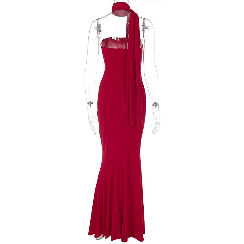 Lulu & Sky Women Sheath Maxi Length Bodycon Goa Dress For Women (Red, L) Lulu & Sky Women Sheath Maxi Length Bodycon Goa Dress For Women (Red, L)