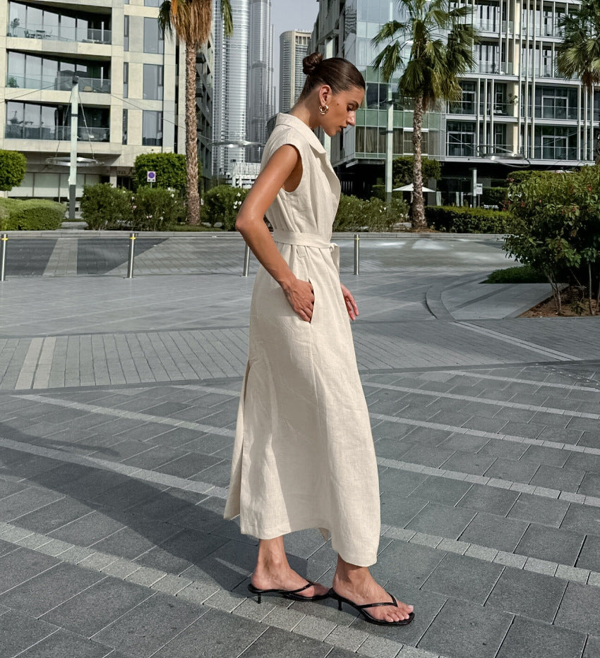 Rustin Midi Dress - Khaki