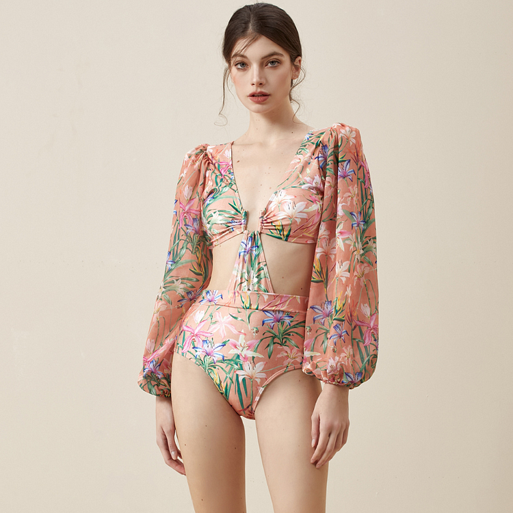 Pastel Tide Monokini  - Pink