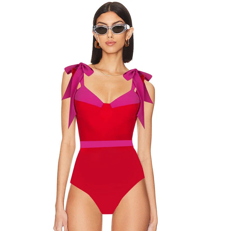 Fiery Swimsuit Set - Red