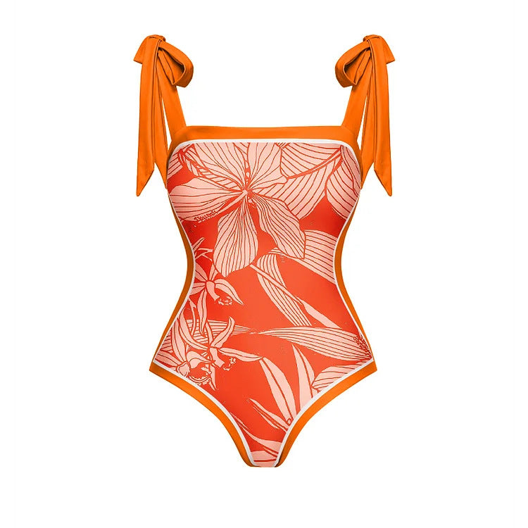 Tangerine Swimsuit Set - Orange