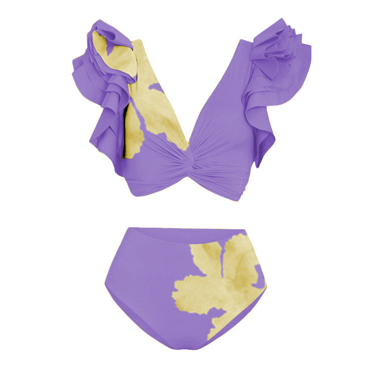 Lavender Haze Wrap Skirt Set - Purple