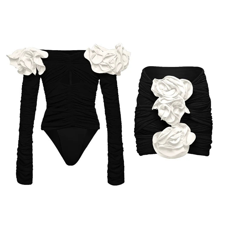 Florentina Swimsuit  Set - Black