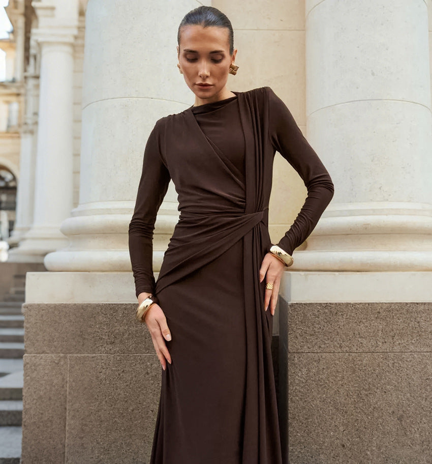 Vionna Maxi Dress - Brown