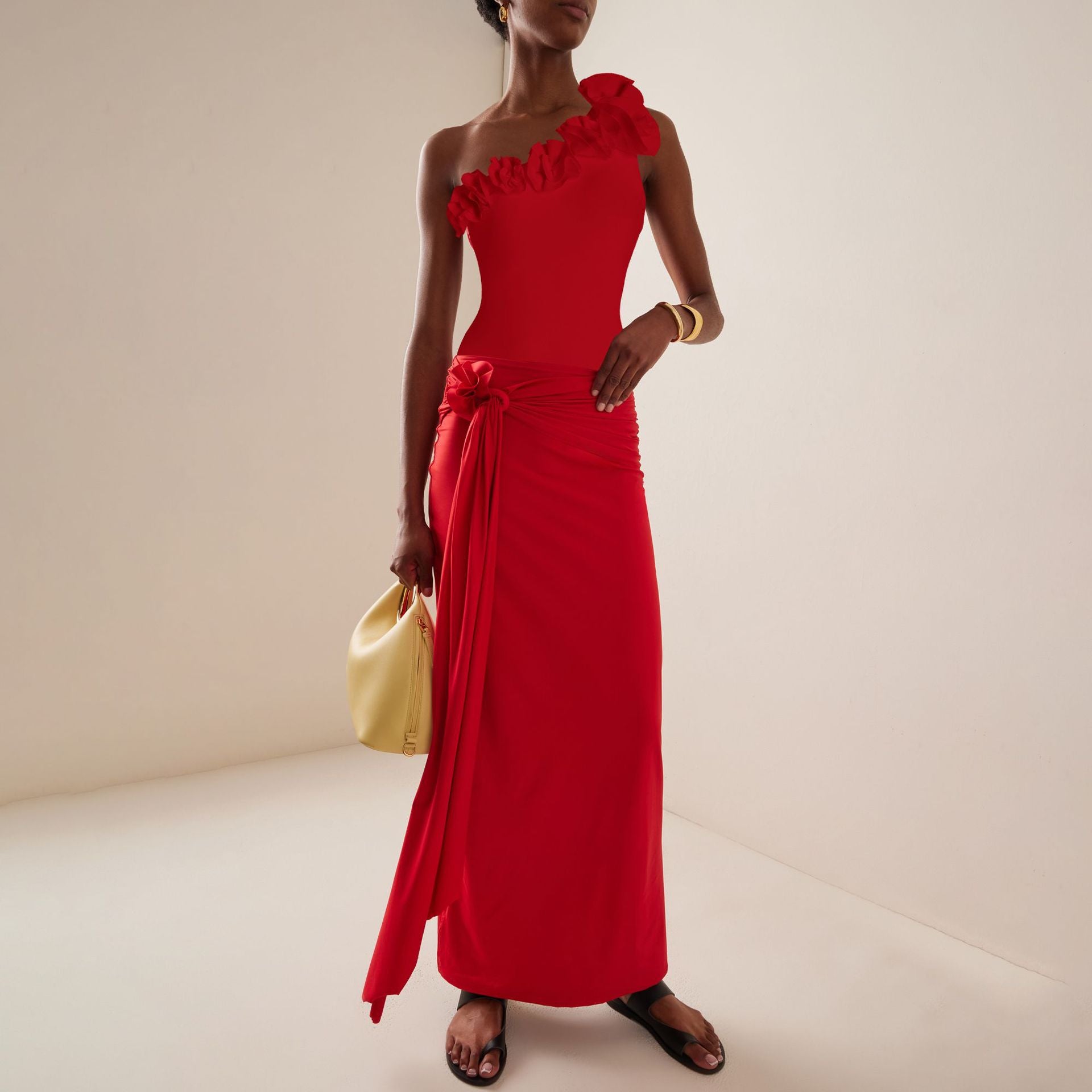 Lava Wrap Swimsuit Skirt - Red