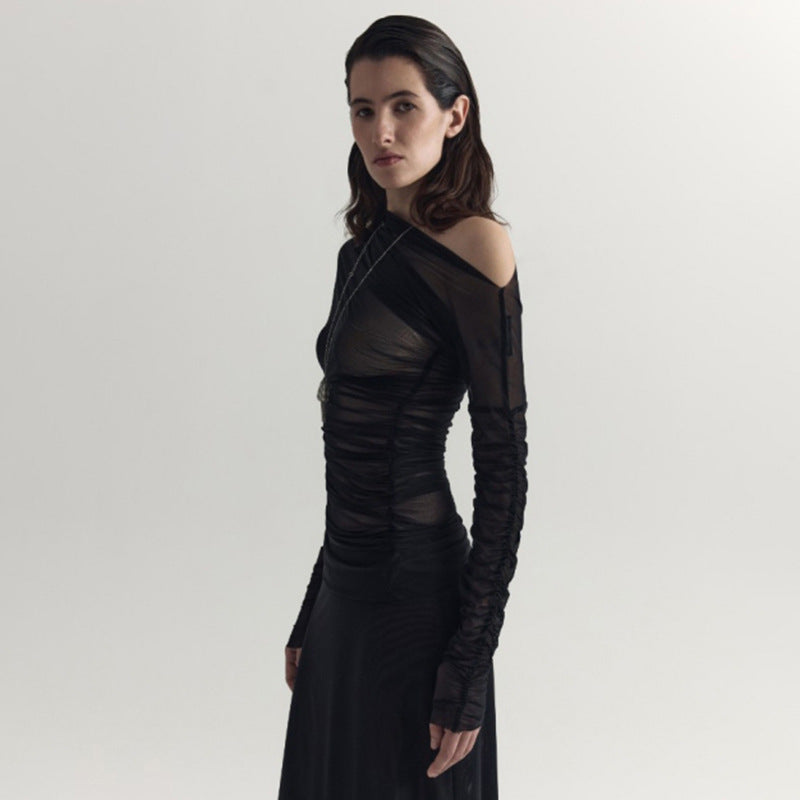 Midnight Glam Knit Top - Black