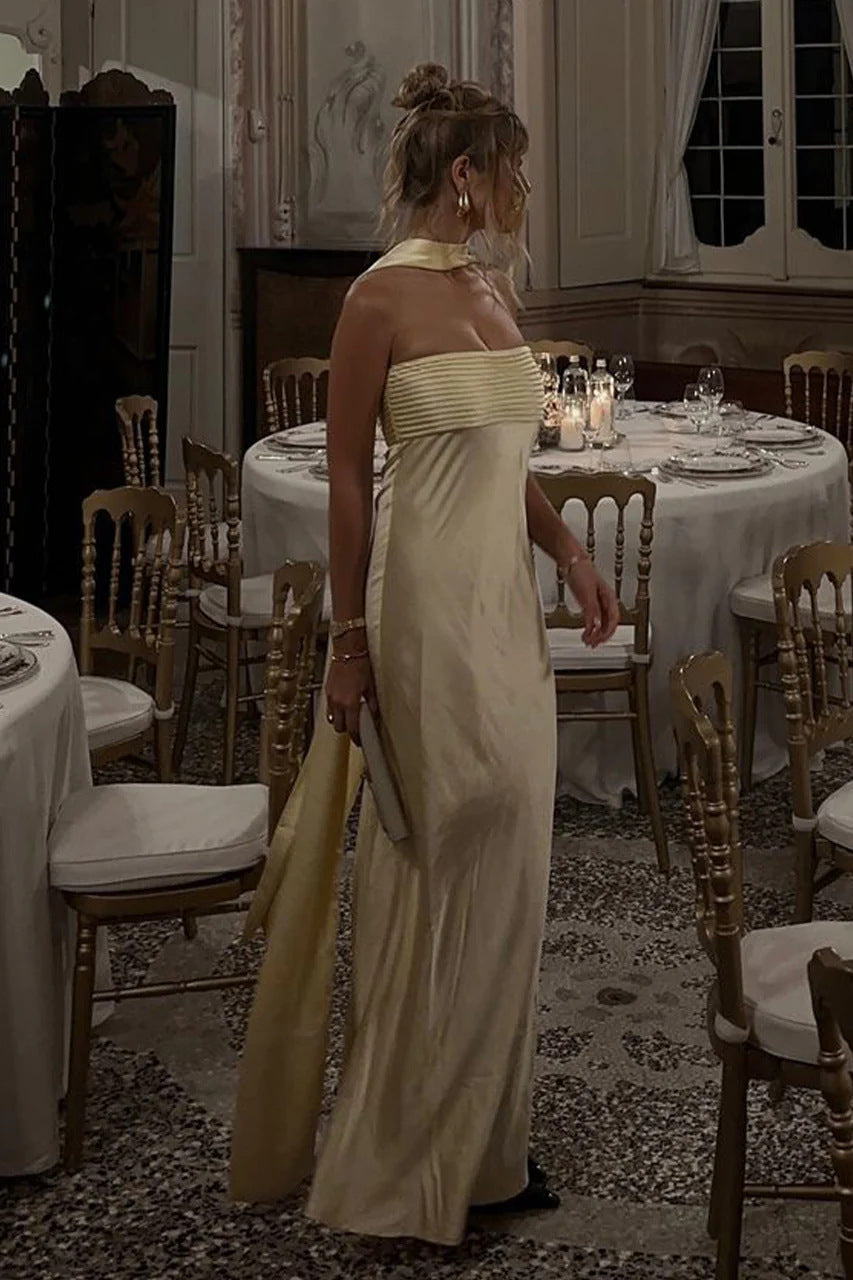 Velour Midnight Maxi Dress - Yellow