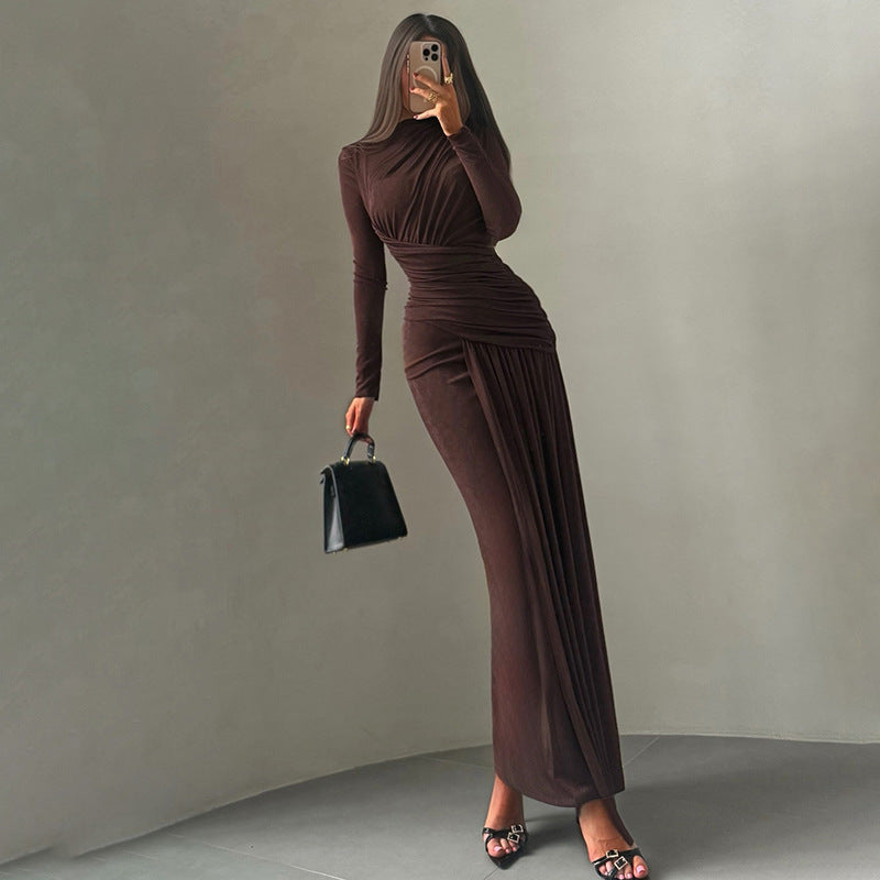 Glorina Maxi Dress - Brown