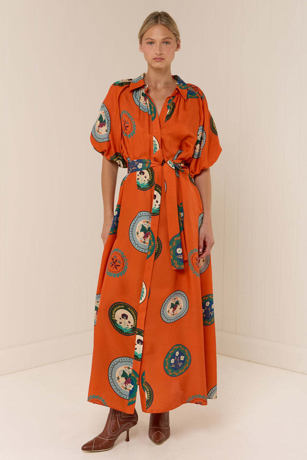 Ebony Maxi Dress - Orange