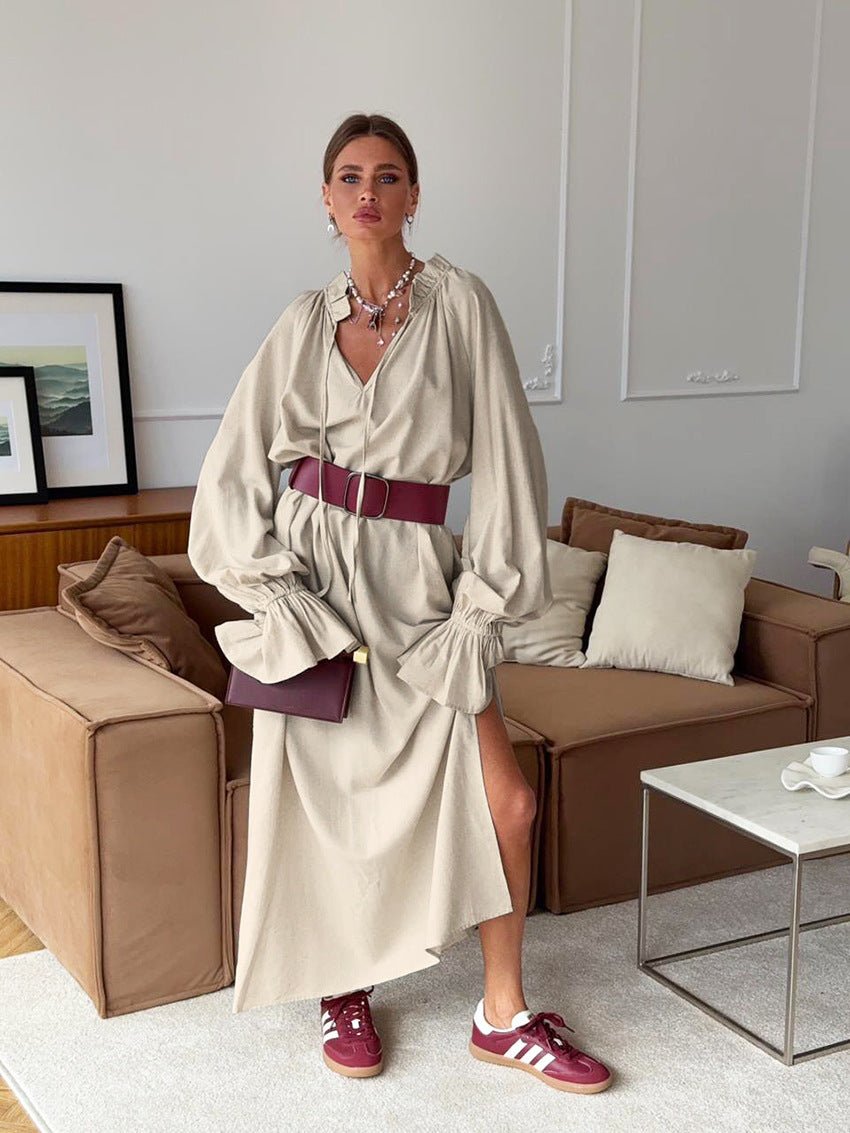 Olivra Maxi Dress - Khaki