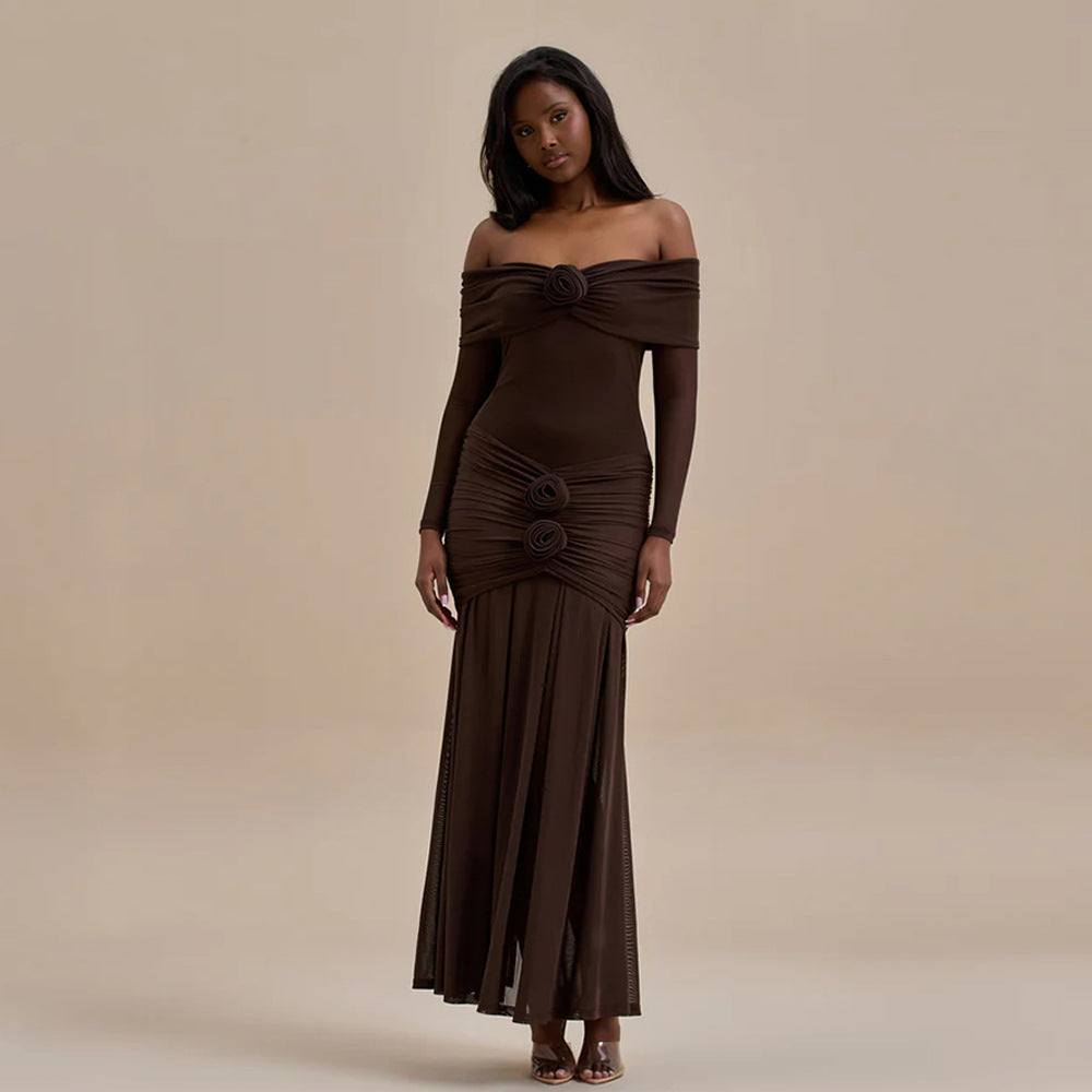 Ingrid Dress - Brown