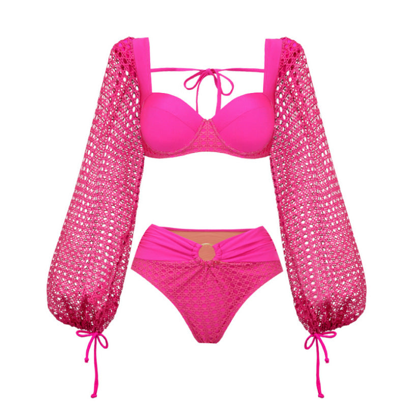 Rose Wave Bikini Set - Pink