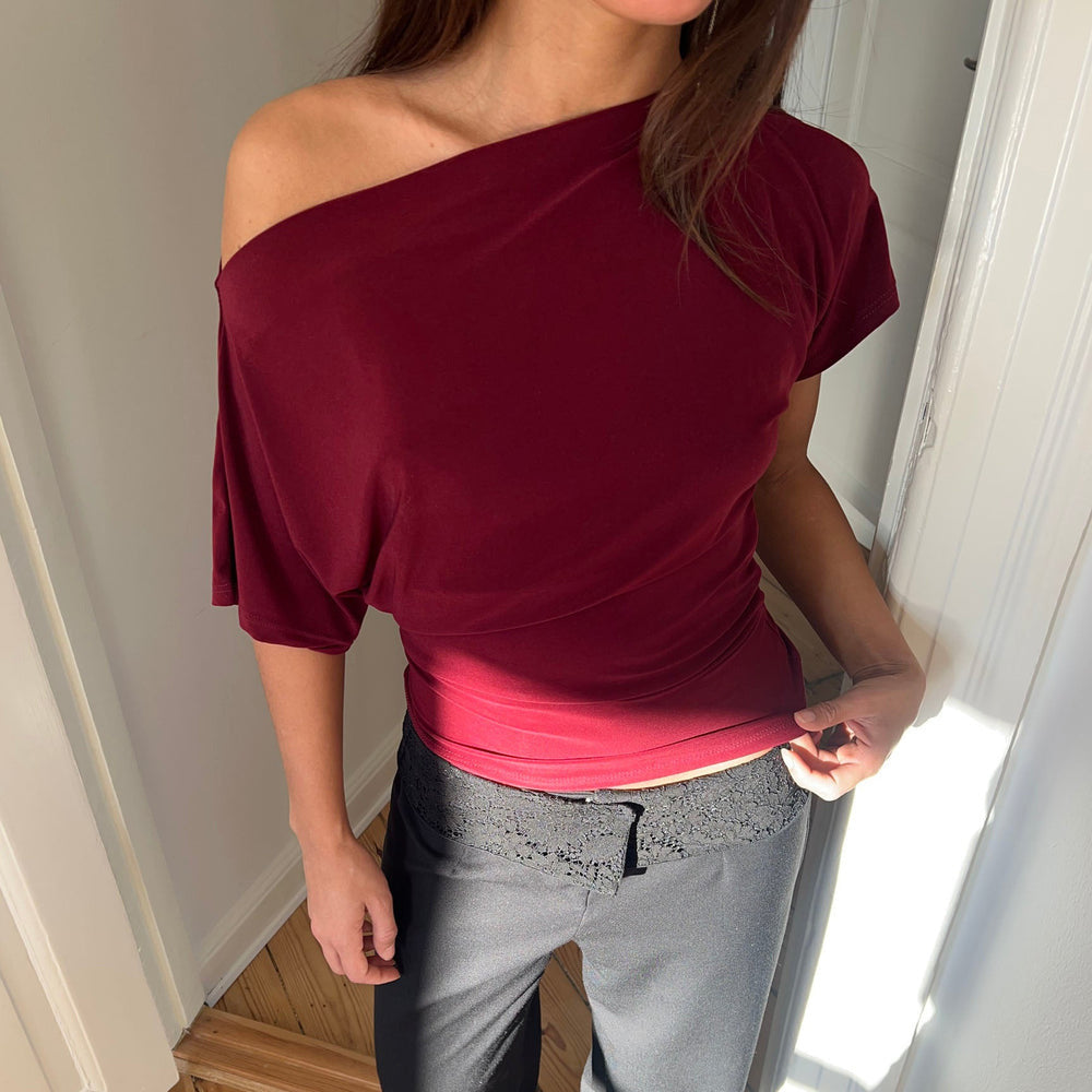 Solenne Top - Maroon