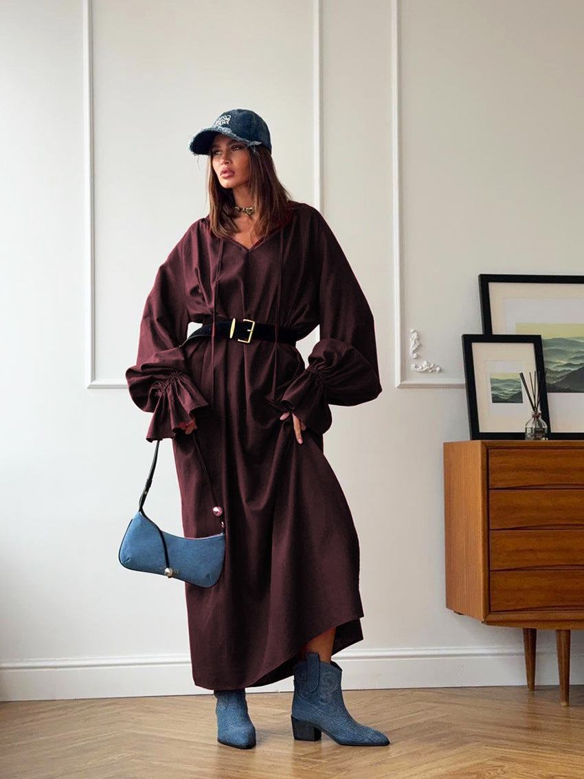 Olivra Maxi Dress - Maroon