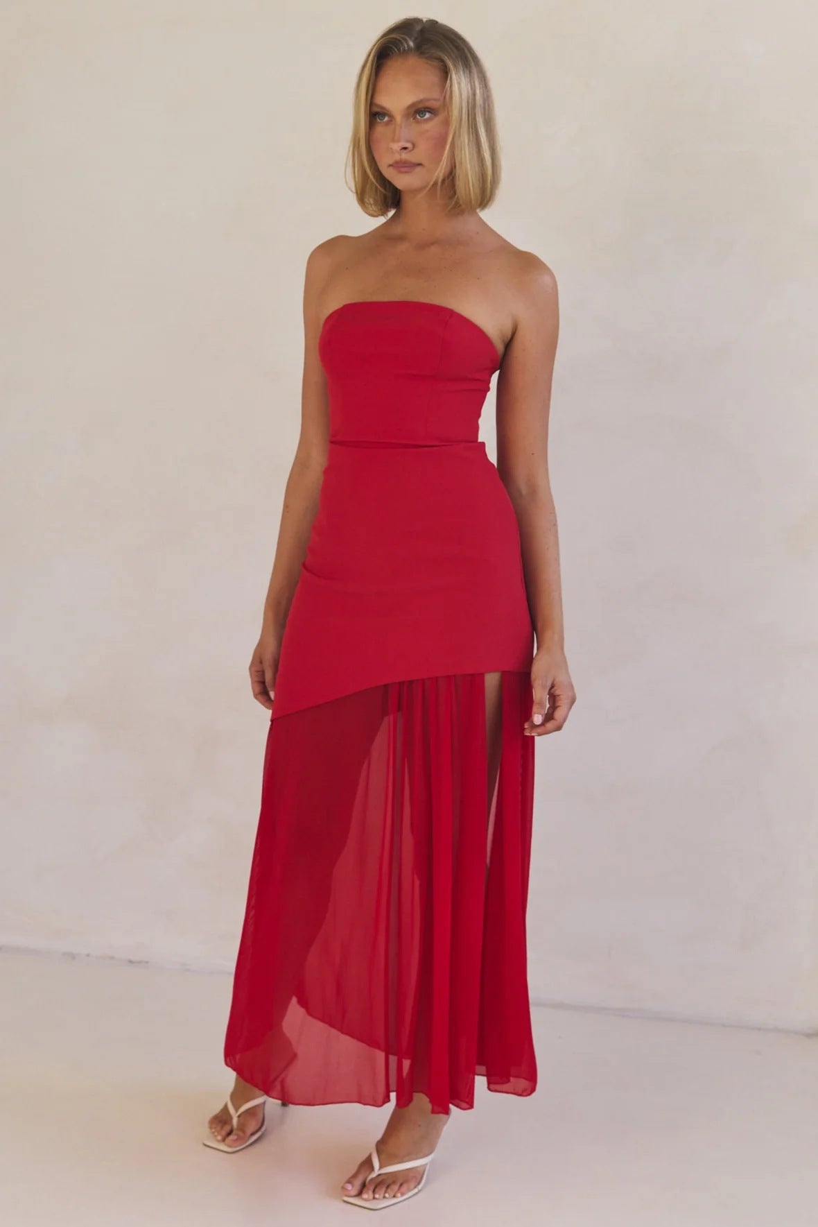 Dream Weaver Maxi Dress - Red
