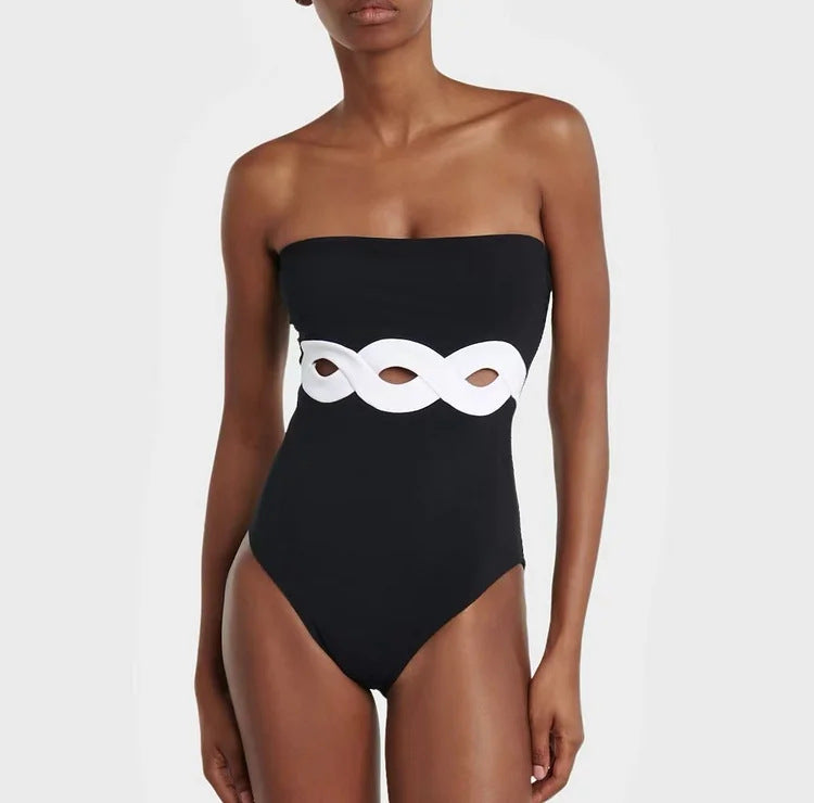 Infinity Tube Swimsuit Set - Black