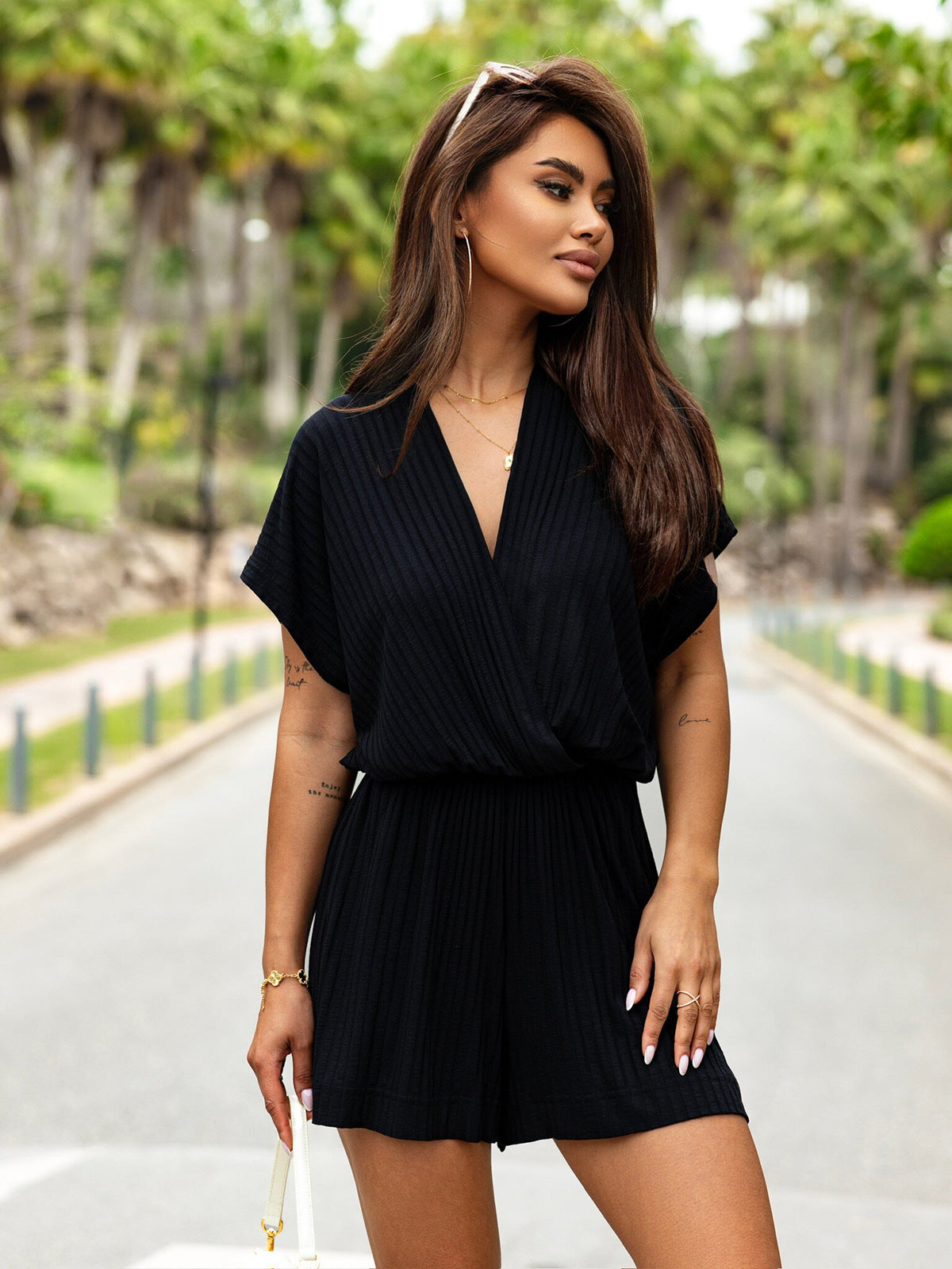 June Romper - Black