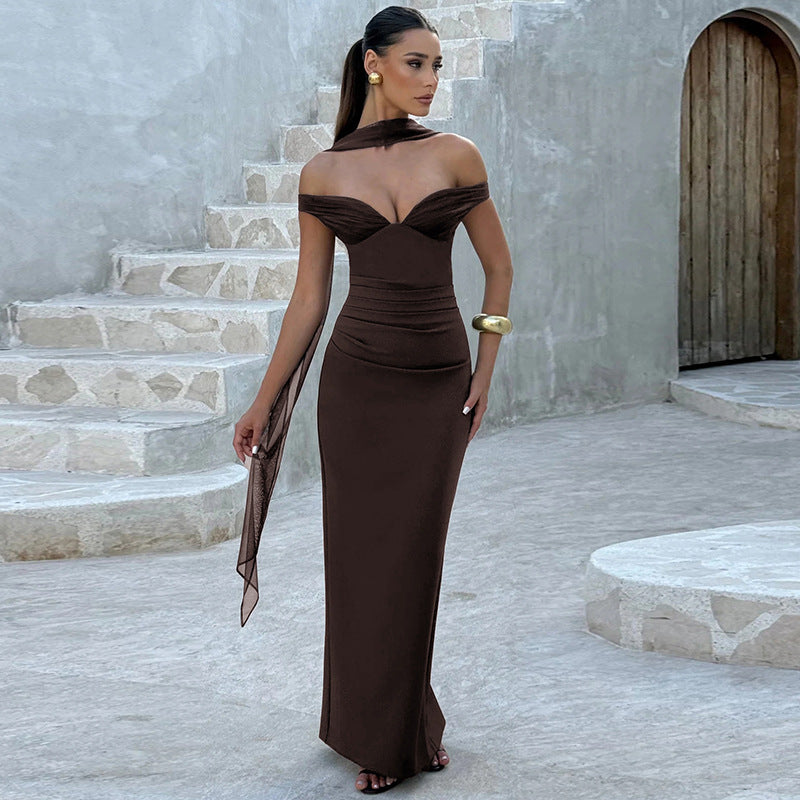 Abigail Maxi Dress - Brown