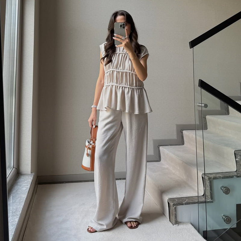 Aaliyah Co ord Set - Apricot