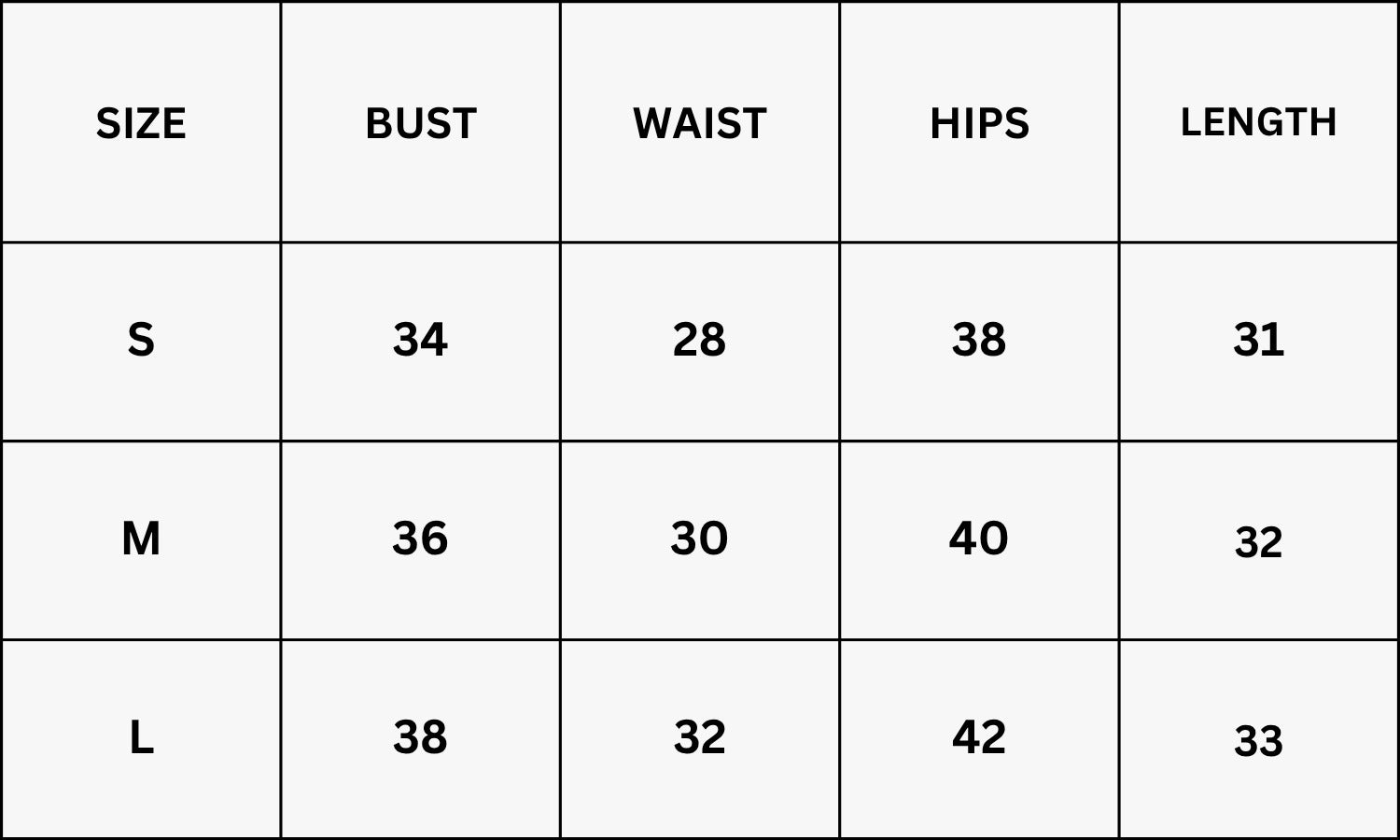 Size Chart for Bodrum Mini Dress - White