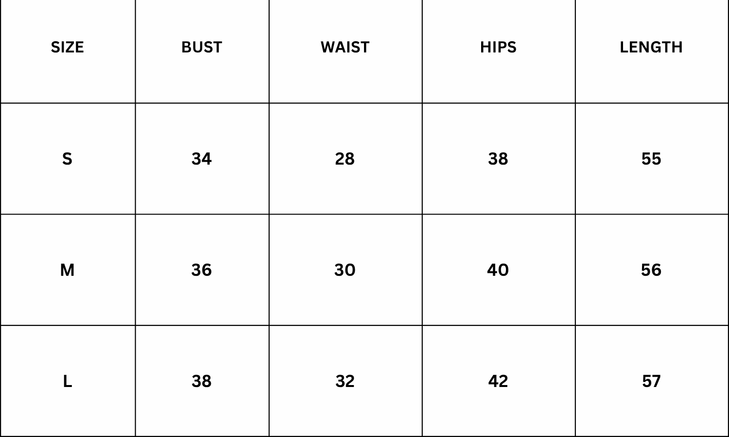 Size Chart for Janice Maxi Dress - Grey