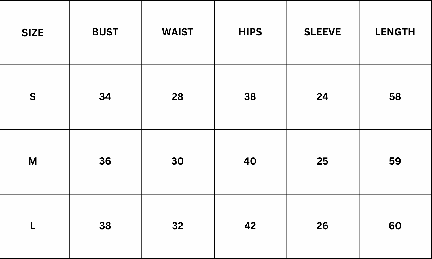 Size Chart for Ziva Maxi Dress - Red