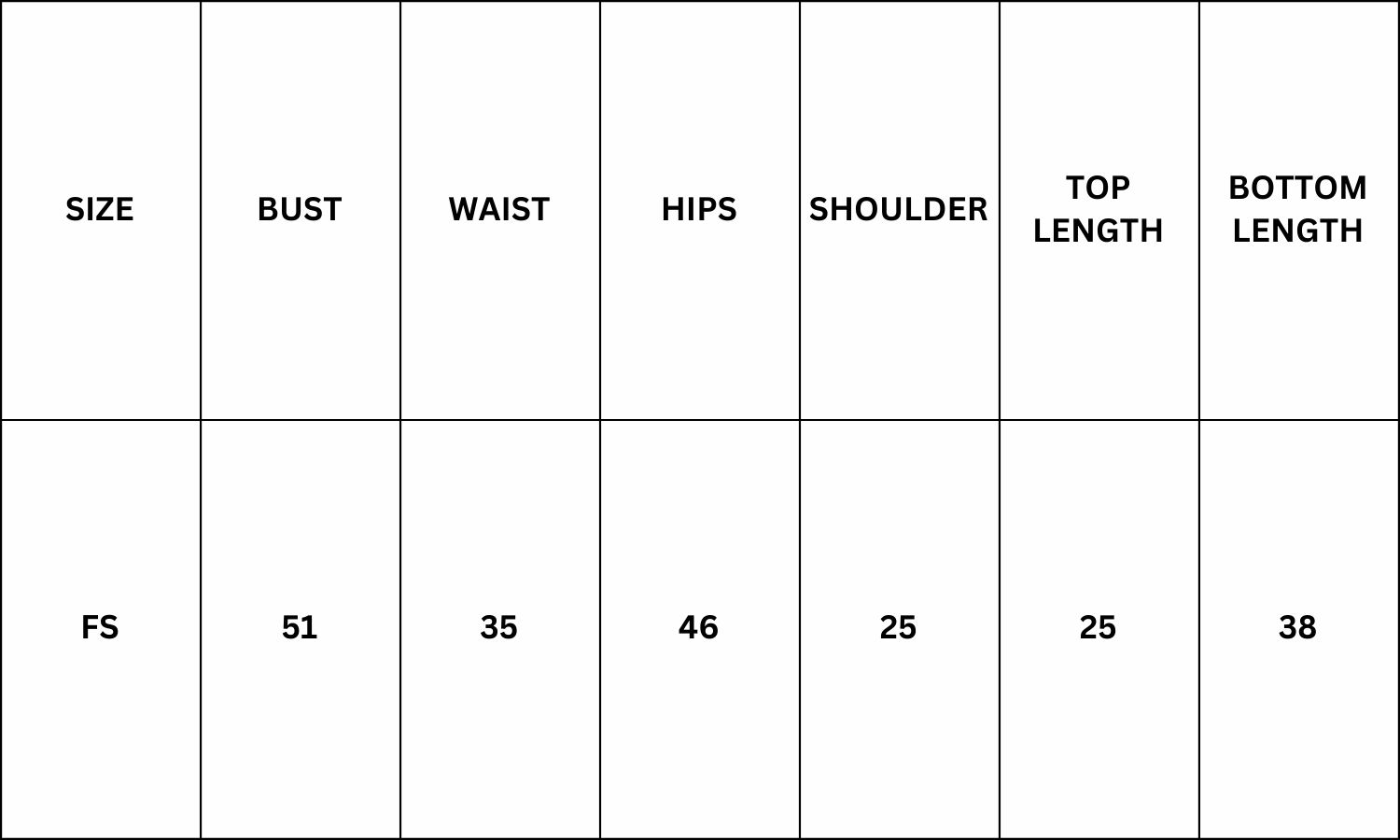 Size Chart for Zizi Co-ord Set - Brown