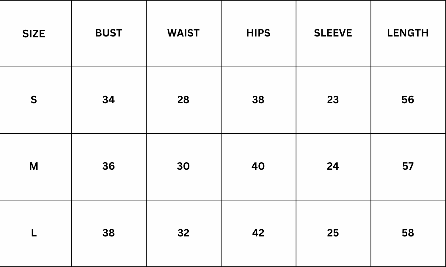 Size Chart for Hosé Maxi Dress - Brown