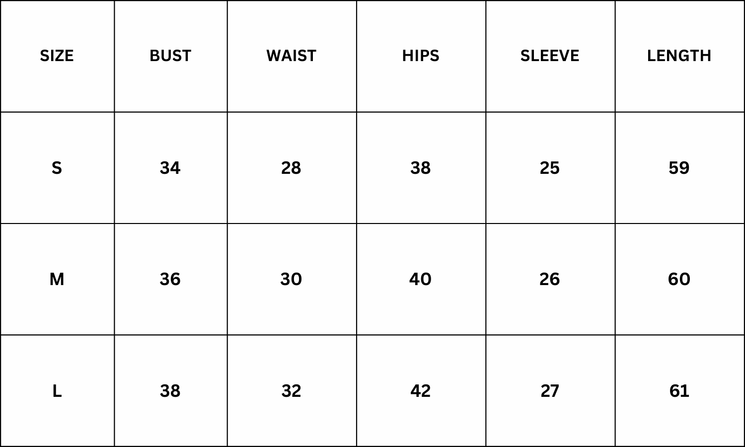 Size Chart for Darlene Maxi Dress - Purple