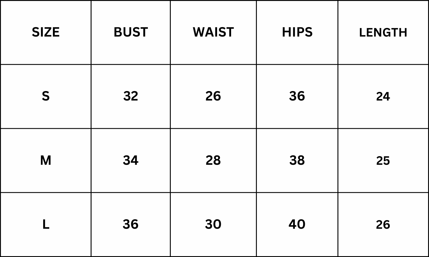 Size Chart for Alira Mini Dress - Apricot