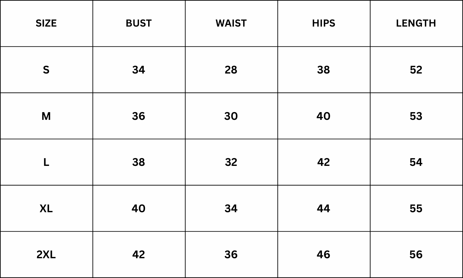 Size Chart for Fenn Maxi Dress - Pink