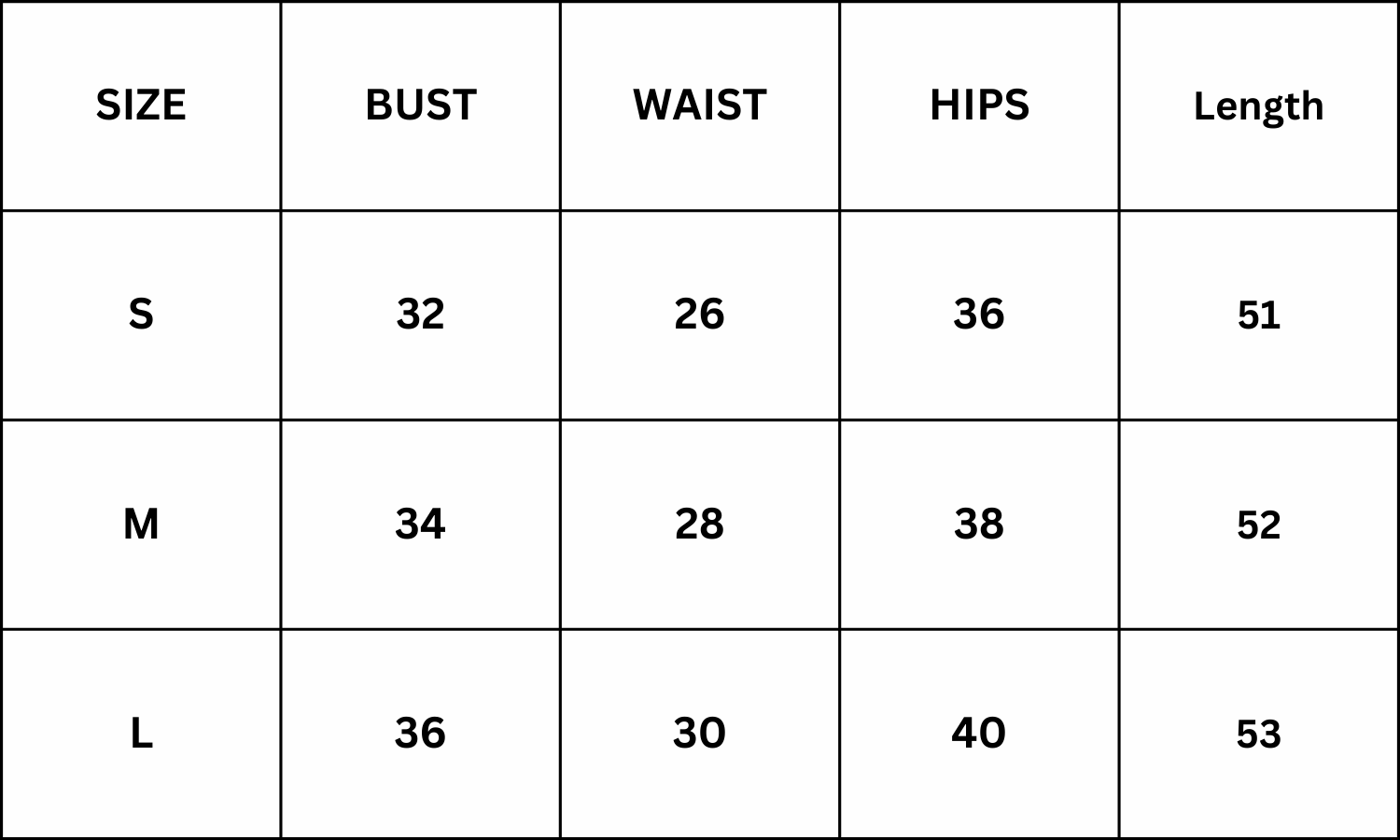 Size Chart for Avela Maxi Dress - Khaki