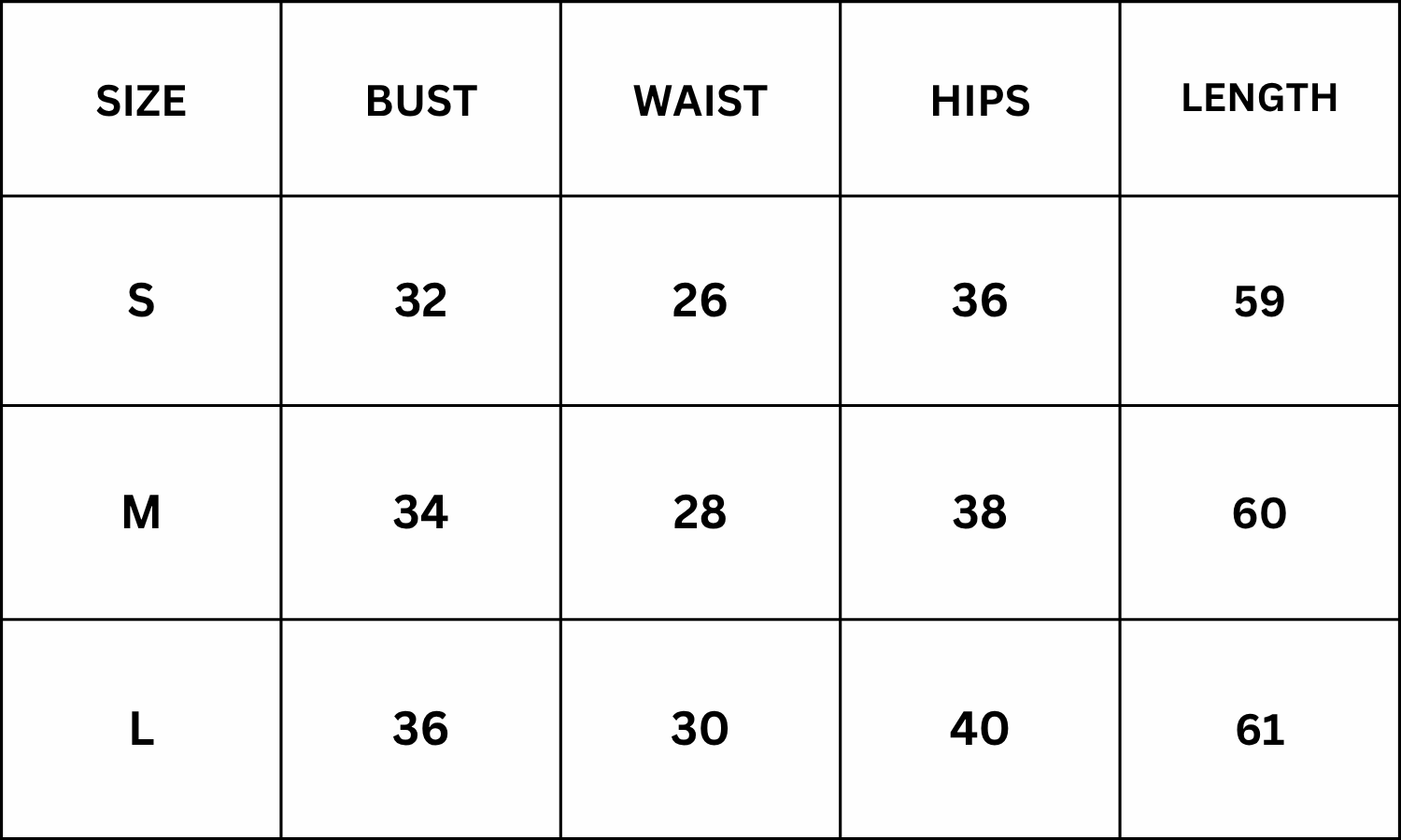 Size Chart for Pascal Maxi Dress - Grey
