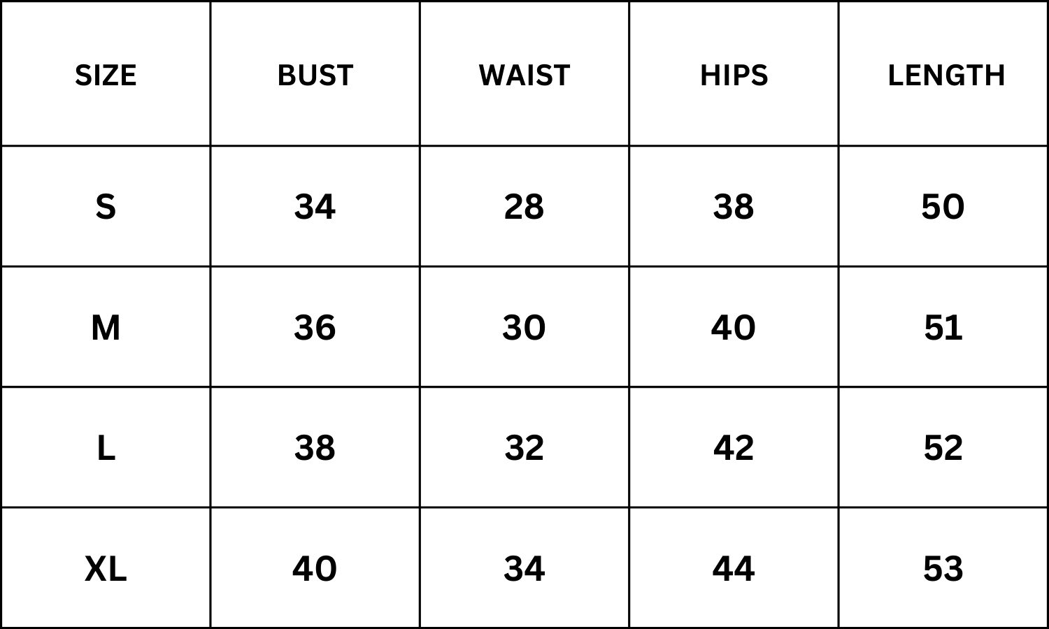 Size Chart for Namrita Chopra X MIakee - Dixon