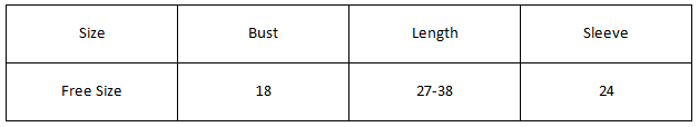 Size Chart for Mrunal Thakur X Miakee – Sparkly Bitch