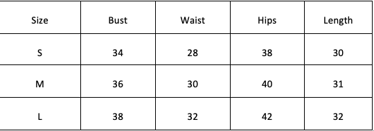 Size Chart for Connie Mini Dress-Brown
